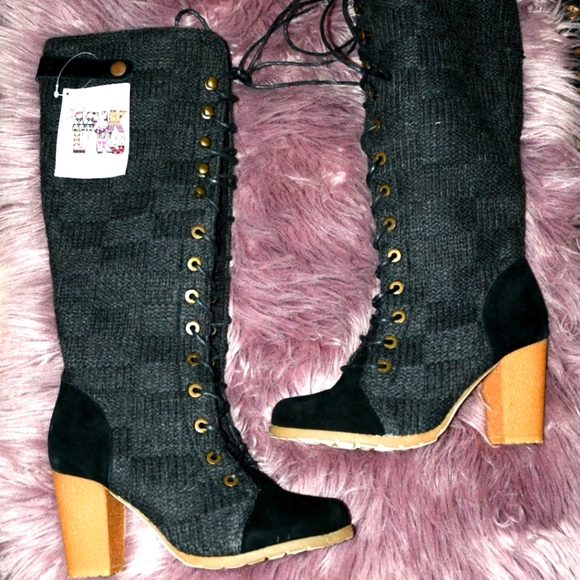 Muk Luks Shoes - Muk Luks Chunky Heel Boots